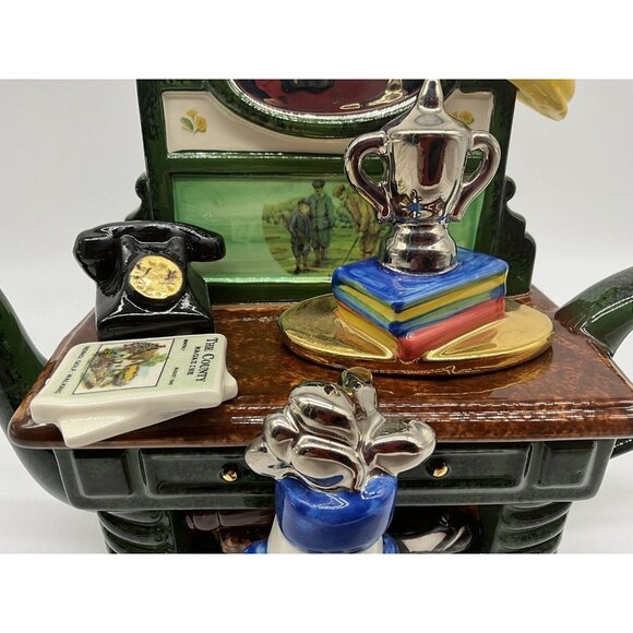 Tony Carter Golf Themed Collectible Teapot Hand Painted Home Decor Teapots READ - Picture 7 of 16
